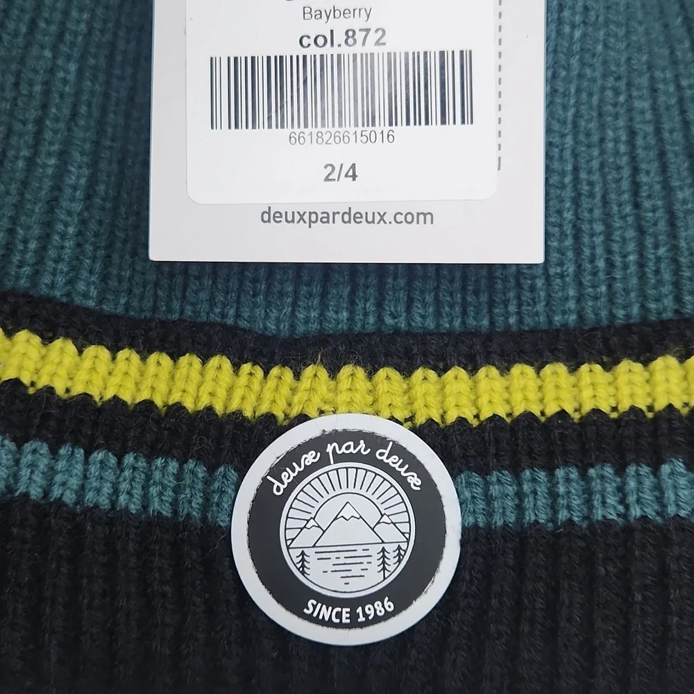 Deuse Par Deuse Bayberry Pom Pom Beanie Hat Sz 2/4 NWT
